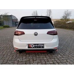Maxton - CENTRAL ARRIÈRE VW GOLF Mk7 GTI CLUBSPORT Rouge, VW-GO-7-GTI-CS-RD1RED Maxtondesign.fr
