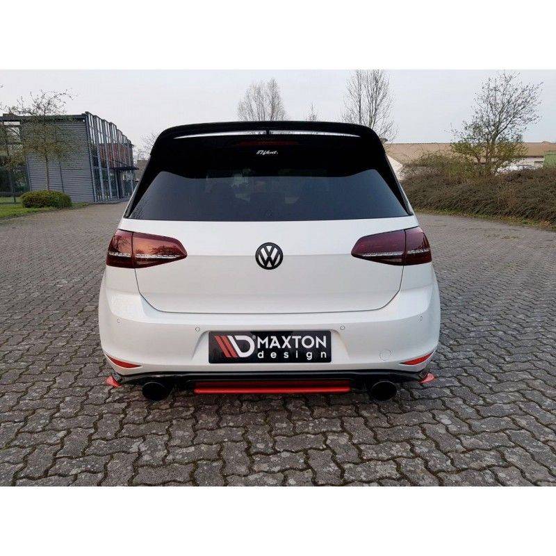 Maxton - CENTRAL ARRIÈRE VW GOLF Mk7 GTI CLUBSPORT Rouge, VW-GO-7-GTI-CS-RD1RED Maxtondesign.fr