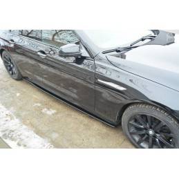 Maxton - RAJOUTS DES BAS DE CAISSE POUR BMW 6 Gran Coupé MPACK Noir Brillant