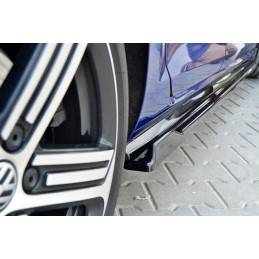 Maxton - Rajouts Des Bas De Caisse V.1 VW Golf 7 R / R-Line Facelift Noir Brillant