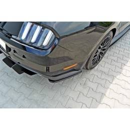Maxton - Lames De Pare-Chocs Arrière Latérales Ford Mustang GT Mk6 Noir Brillant