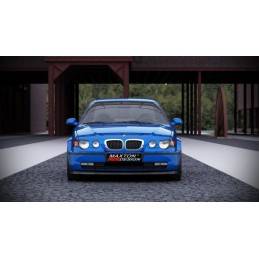 Maxton - LAME DU PARE-CHOCS AVANT BMW 3 E46 COMPACT Noir Brillant