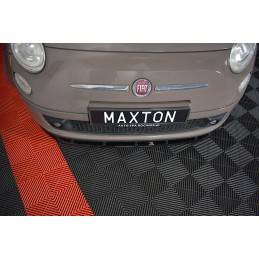 Maxton - LAME DU PARE-CHOCS AVANT V.1 FIAT 500 HATCHBACK AVANT FACELIFT Noir Brillant
