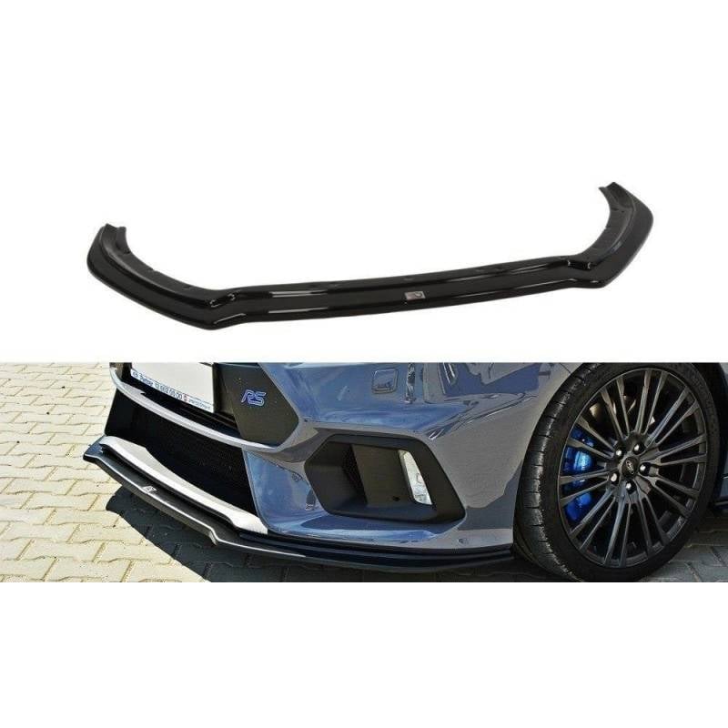 Maxton - Lame Du Pare-Chocs Avant V.4 Ford Focus RS Mk3 Noir Brillant