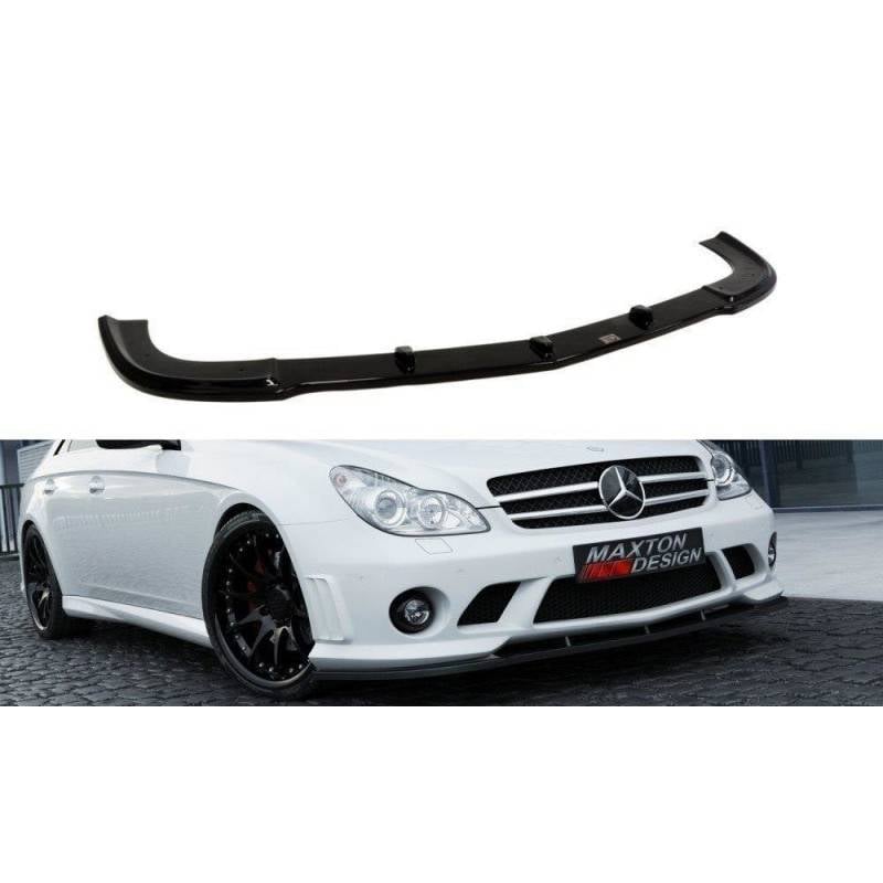 Maxton - LAME DE PARE-CHOCS AVANT MERCEDES C-CLASS C219 - W204 AMG LOOK Noir Brillant