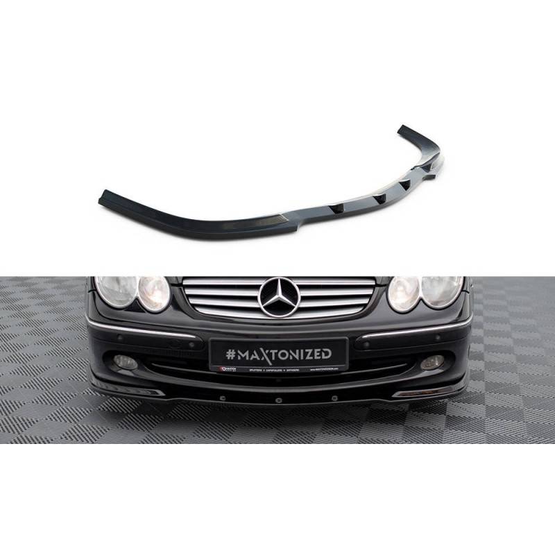 Maxton - LAME DU PARE-CHOCS AVANT V.1 MERCEDES CLK W 209 STANDARD PARE-CHOCS Noir Brillant