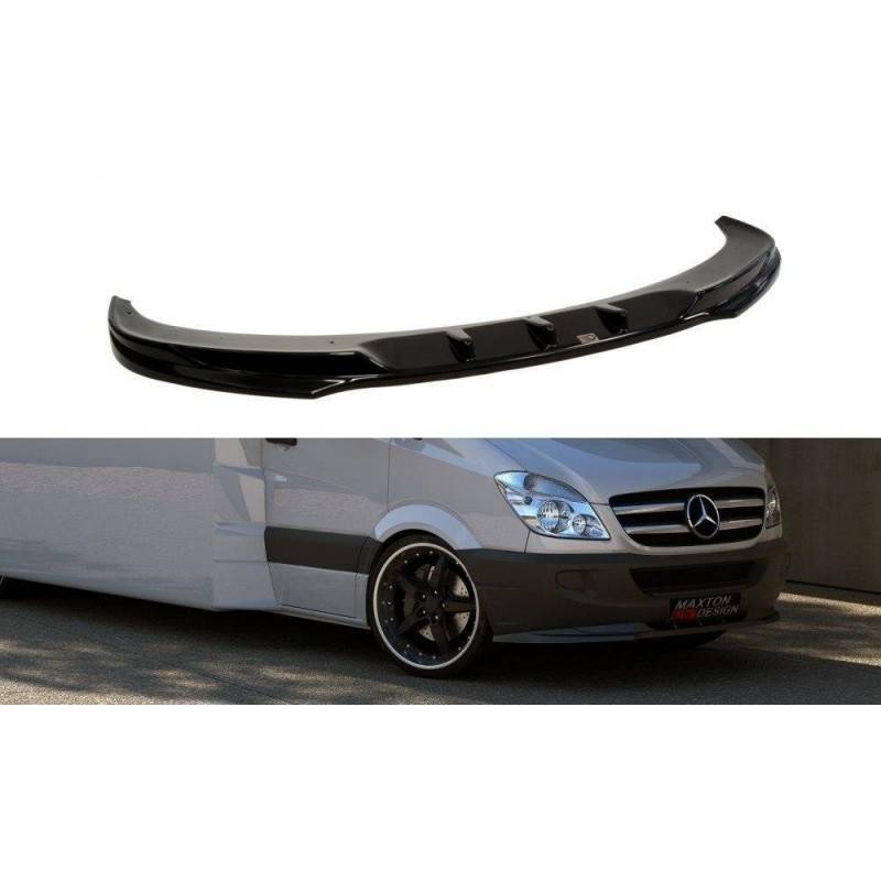 Maxton - Lame De Pare-Chocs Avant Mercedes Sprinter Mk2 Noir Brillant