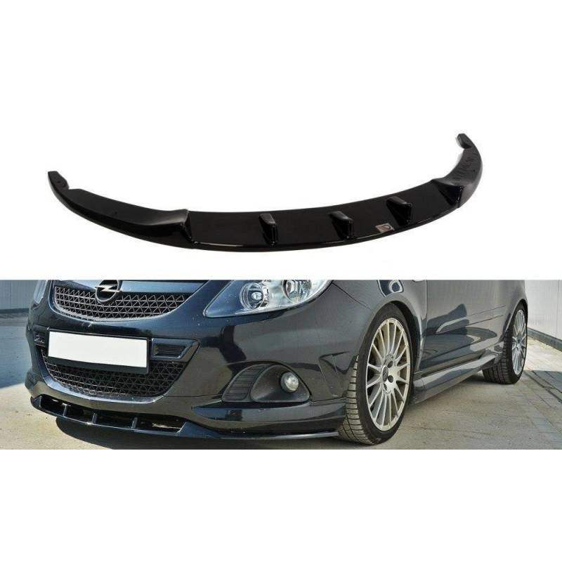 Maxton - LAME DU PARE-CHOCS AVANT OPEL CORSA D NURBURG (POUR OPC / VXR PARE-CHOCS) Noir Brillant