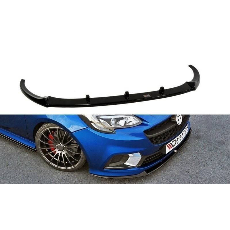 Maxton - LAME DE PARE-CHOCS AVANT OPEL CORSA E OPC/VXR NURBURG Noir Brillant