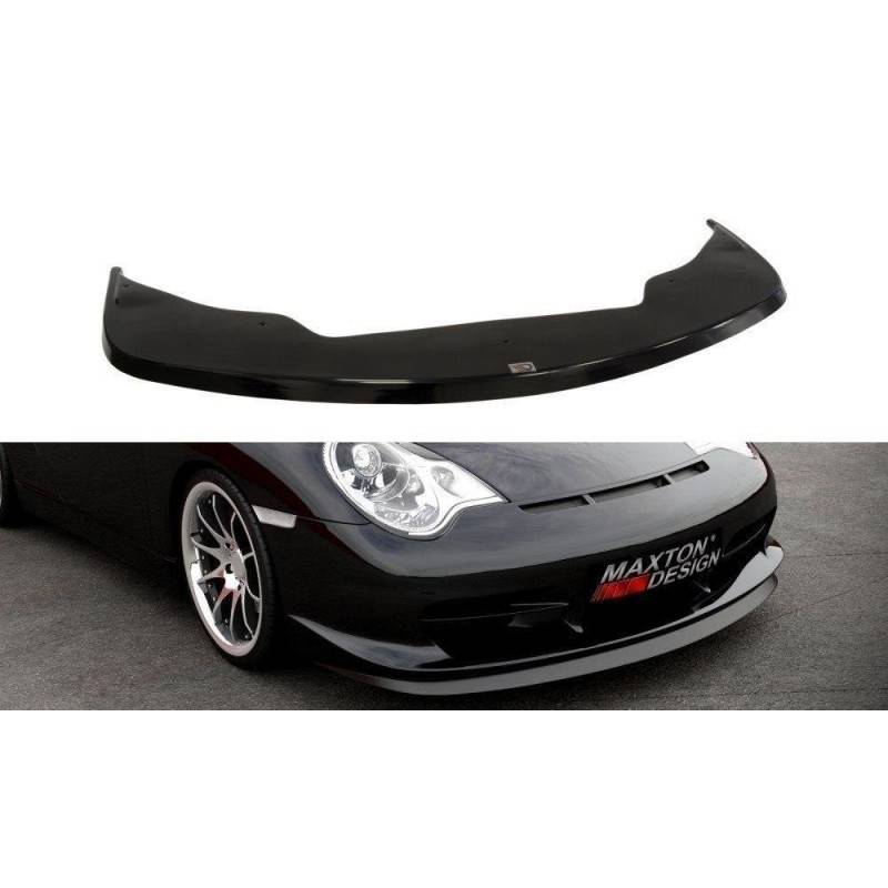 Maxton - LAME DU PARE-CHOCS AVANT PORSCHE 911 GT3 (996) Noir Brillant