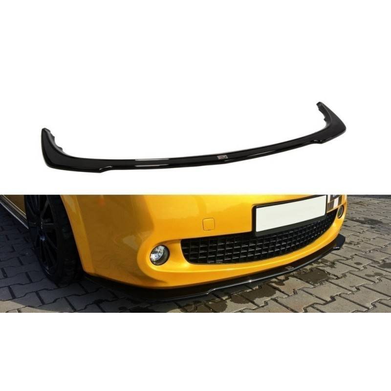 Maxton - LAME DU PARE-CHOCS AVANT / SPLITTER RENAULT MEGANE II RS Noir Brillant