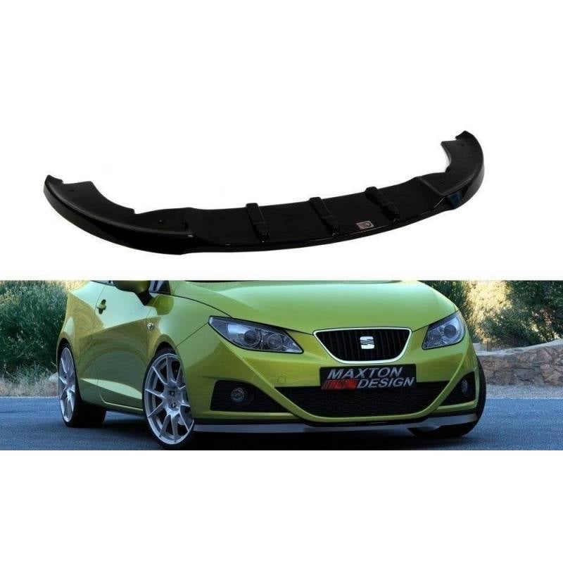 Maxton - LAME DU PARE-CHOCS AVANT SEAT IBIZA IV (6J) AVANT FACELIFT Noir Brillant