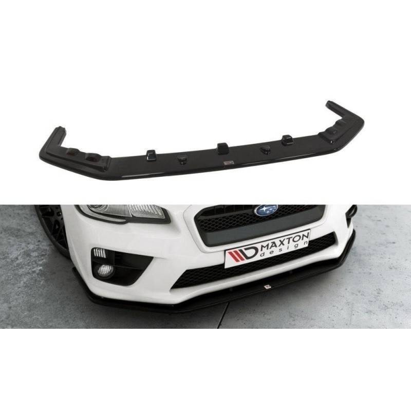 Maxton - LAME DU PARE-CHOCS AVANT v.2 SUBARU WRX STI Noir Brillant