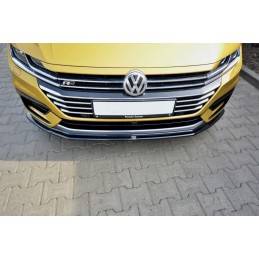 Maxton - LAME DU PARE-CHOCS AVANT v.1 Volkswagen Arteon R-Line Noir Brillant