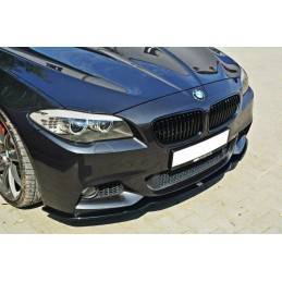 Maxton - LAME DU PARE-CHOCS AVANT V.2 BMW 5 F10/F11 MPACK Noir Brillant