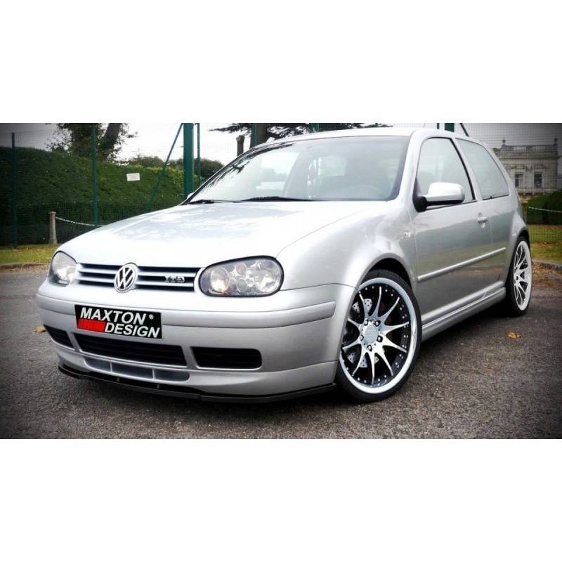 Maxton - LAME DU PARE-CHOCS AVANT VW GOLF IV (POUR 25TH RAJOUT AVANT) Noir Brillant