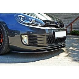 Maxton - LAME DU PARE-CHOCS AVANT VER.2 VW GOLF VI GTI Noir Brillant