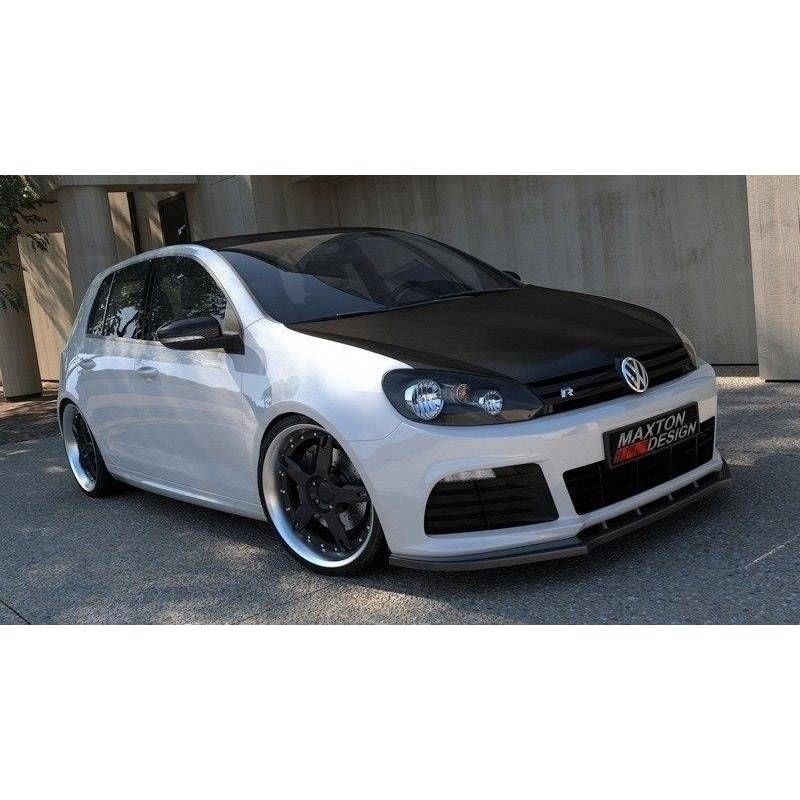 Maxton - LAME DU PARE-CHOCS AVANT VW GOLF VI R Noir Brillant