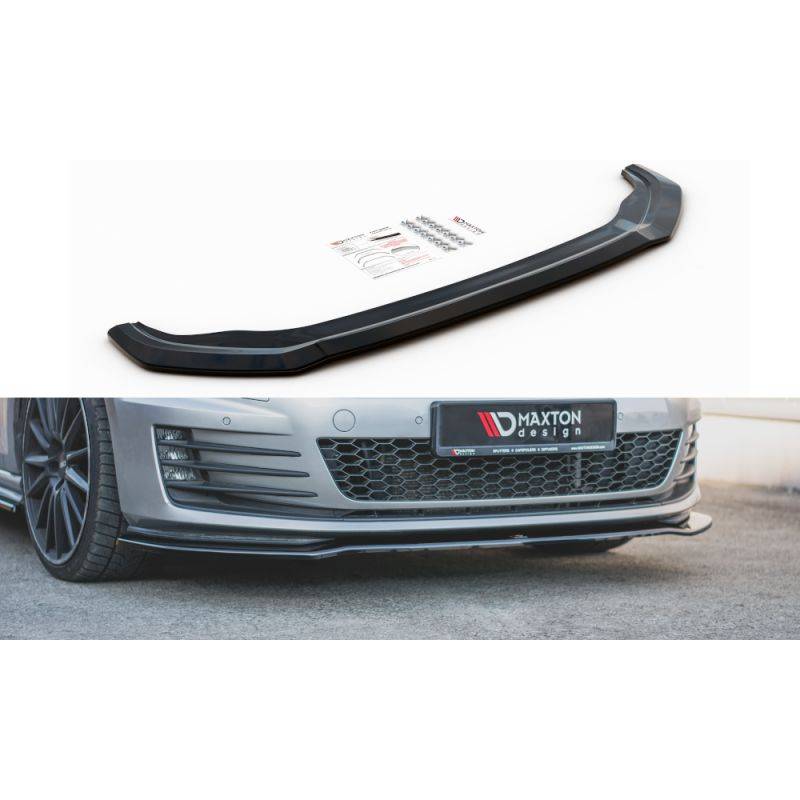 Maxton - Lame Du Pare-Chocs Avant V.2 VW Golf 7 GTI Noir Brillant