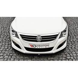 Maxton - LAME DU PARE-CHOCS AVANT VW Passat CC R36 RLINE (AVANT FACELIFT) Noir Brillant