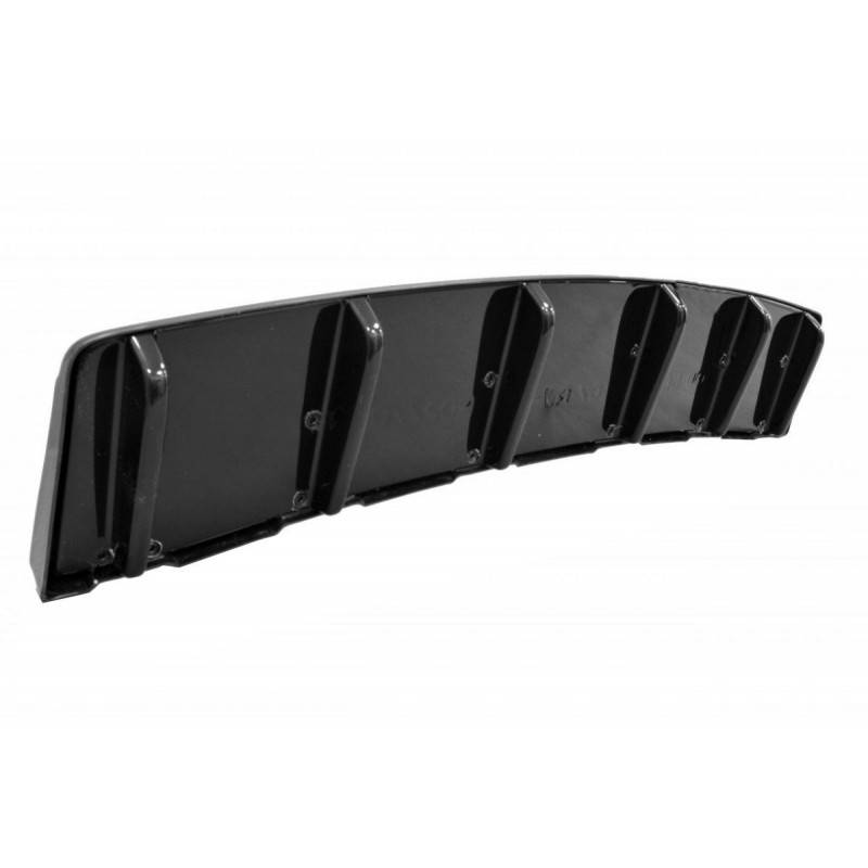 Maxton - CENTRAL ARRIÈRE SPLITTER AUDI S6 C7 AVANT (avec barres verticales) Noir Brillant