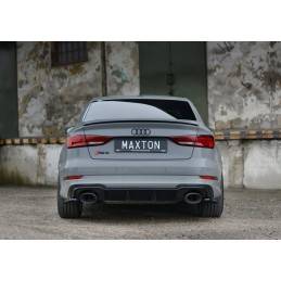 Maxton - Lame Du Pare-Chocs Arriere Audi RS3 8V FL Sedan Noir Brillant