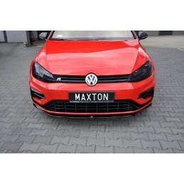 Maxton - Lame Du Pare-Chocs Avant V.5 VW Golf 7 R / R-Line Facelift Noir Brillant