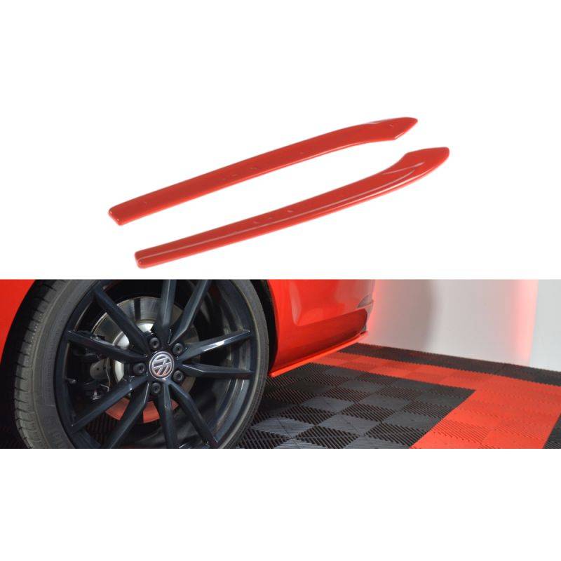 Maxton - LAME DU PARE-CHOCS ARRIERE V.2 VW GOLF 7 R VARIANT FACELIFT Rouge