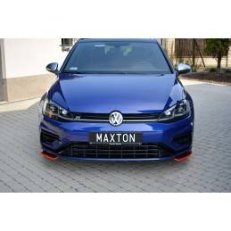 Maxton - Lame Du Pare-Chocs Avant V.8 VW Golf 7 R / R-Line Facelift Noir Brillant