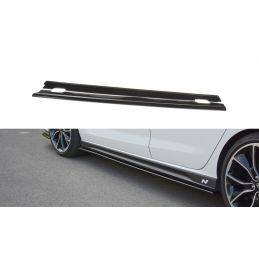 Maxton - Rajouts Des Bas De Caisse Pour V.1 Hyundai I30 N Mk3 Hatchback / Fastback Noir Brillant