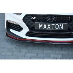 Maxton - Lame Du Pare-Chocs Avant V.2 Hyundai I30 N Mk3 Hatchback / Fastback Noir Brillant
