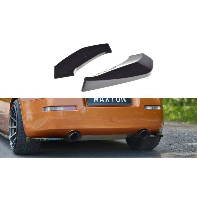 Maxton - LAME DU PARE-CHOCS ARRIERE NISSAN 350Z Noir Brillant