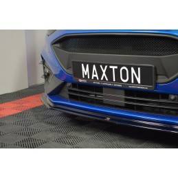 Maxton - Lame Du Pare-Chocs Avant V.4 Ford Focus ST / ST-Line Mk4 Noir Brillant
