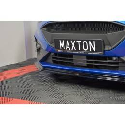 Maxton - Lame Du Pare-Chocs Avant V.5 Ford Focus ST / ST-Line Mk4 Noir Brillant