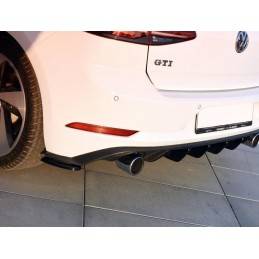 Maxton - LAME DU PARE CHOCS ARRIERE VW GOLF VII GTI FACELIFT Noir Brillant