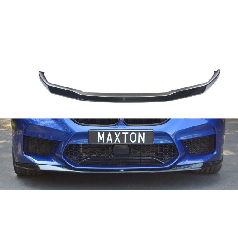 Maxton - LAME DU PARE-CHOCS AVANT / SPLITTER V.1 BMW M5 F90 Noir Brillant