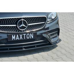 Maxton - Lame Du Pare-Chocs Avant V.1 Mercedes-Benz E-Class W213 Coupe (C238) AMG-Line Noir Brillant