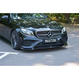 Maxton - Lame Du Pare-Chocs Avant V.2 Mercedes-Benz E-Class W213 Coupe (C238) AMG-Line Noir Brillant