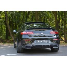 Maxton - Lame Du Pare-Chocs Arriere Mercedes-Benz E-Class W213 Coupe (C238) AMG-Line Noir Brillant