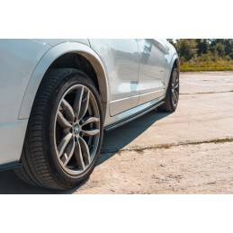 Maxton - SET DES DIFFUSEUR DES BAS DE CAISSE BMW X3 F25 M-Pack Facelift Noir Brillant