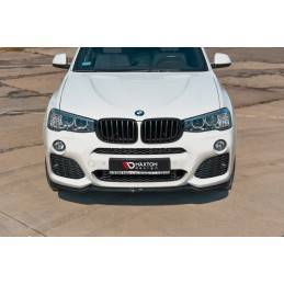 Maxton - LAME DU PARE-CHOCS AVANT / SPLITTER BMW X3 F25 M-Pack Facelift Noir Brillant