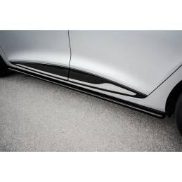 Maxton - RAJOUTS DES BAS DE CAISSE POUR Renault Clio Mk4 Noir Brillant