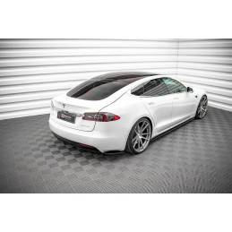 Maxton - RAJOUTS DES BAS DE CAISSE POUR Tesla Model S Facelift Noir Brillant