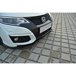 Maxton - LAME DU PARE-CHOCS AVANT Honda Civic Mk9 Facelift Noir Brillant