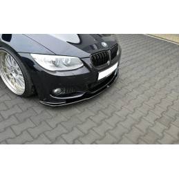 Maxton - LAME DU PARE-CHOCS AVANT V.1 BMW 3 E92 M-PACK FACELIFT Noir Brillant