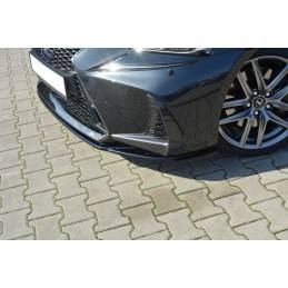Maxton - LAME DU PARE-CHOCS AVANT V.1 Lexus IS Mk3 Facelift F-Sport Noir Brillant