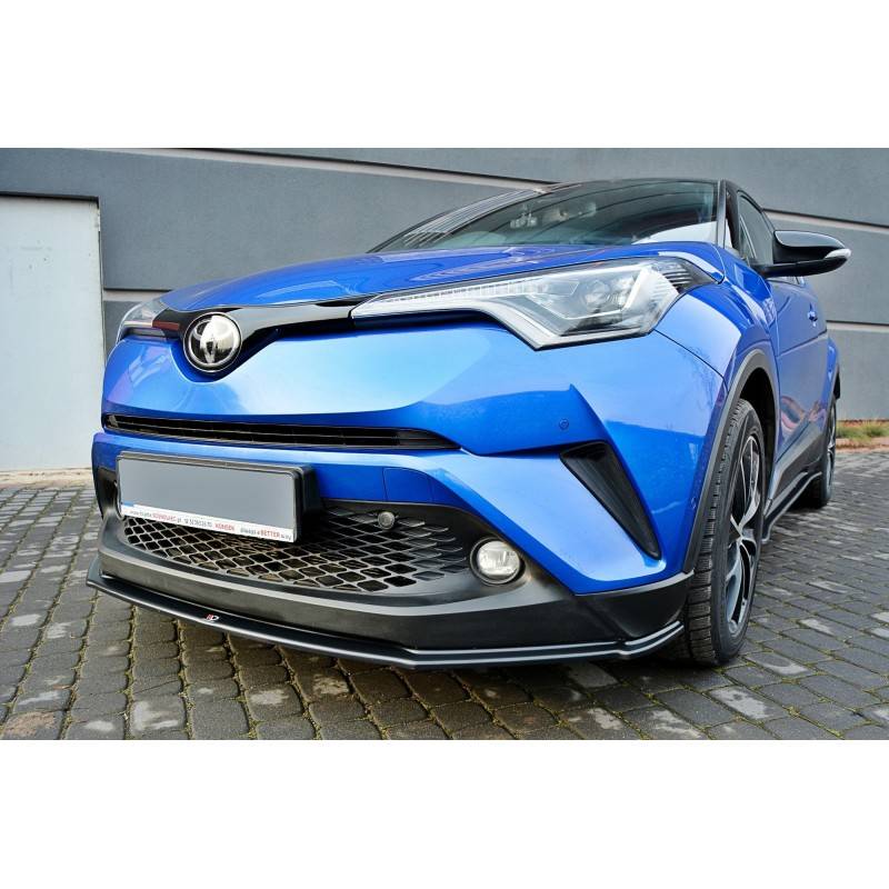 Maxton - LAME DU PARE-CHOCS AVANT / SPLITTER V.1 TOYOTA C-HR Noir Brillant
