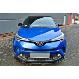 Maxton - LAME DU PARE-CHOCS AVANT / SPLITTER V.1 TOYOTA C-HR Noir Brillant