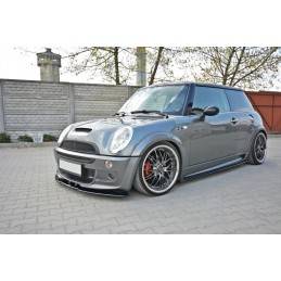 Maxton - LAME DU PARE-CHOCS AVANT / SPLITTER MINI R53 COOPER S JCW Noir Brillant