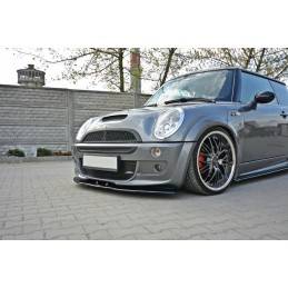 Maxton - LAME DU PARE-CHOCS AVANT / SPLITTER MINI R53 COOPER S JCW Noir Brillant